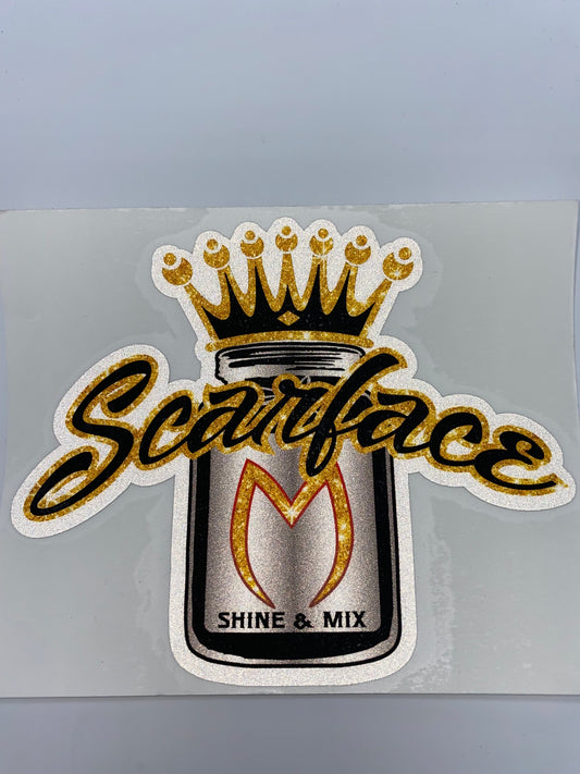 Scarface Gold Crown Sticker